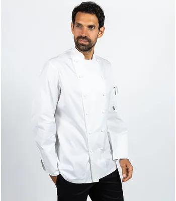 Le Chef Le Chef Long Sleeve Luxe Jacket in White