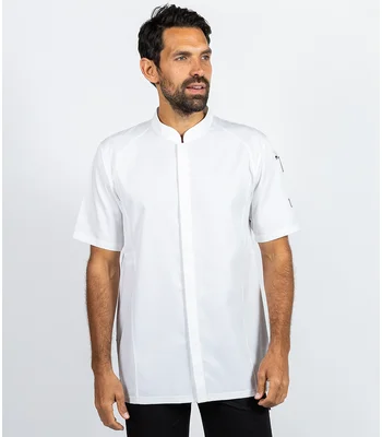 Le Chef Le Chef Staycool® Tencel™/Polyester Short Sleeve Jacket in White
