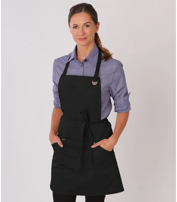 Le Chef Le Chef Utility Bib Apron in Black