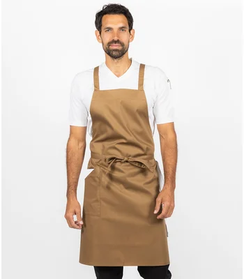 Le Chef Le Chef Crossover Bib Apron in Black