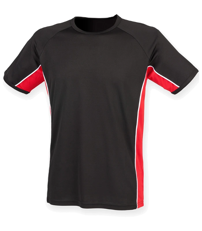 Finden + Hales Finden + Hales Performance Panel T-Shirt in B/R/W