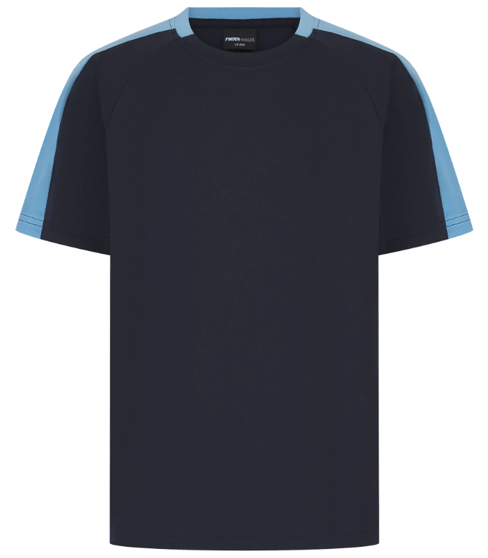 Finden + Hales Finden + Hales Kids Team T-Shirt in Navy/Sky blue