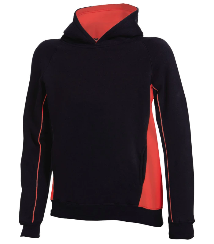 Finden + Hales Finden + Hales Kids Contrast Hooded Sweatshirt in Black/Red