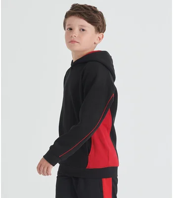 Finden + Hales Finden + Hales Kids Contrast Hooded Sweatshirt in Black/Red