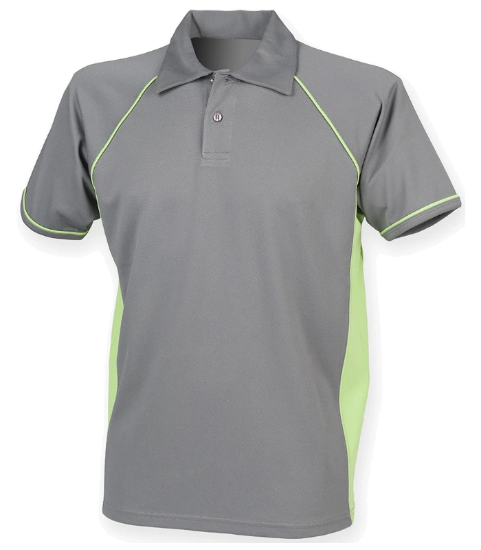Finden + Hales Finden + Hales Performance Piped Polo Shirt in GY/LI