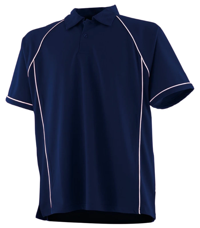 Finden + Hales Finden + Hales Performance Piped Polo Shirt in NV/WH