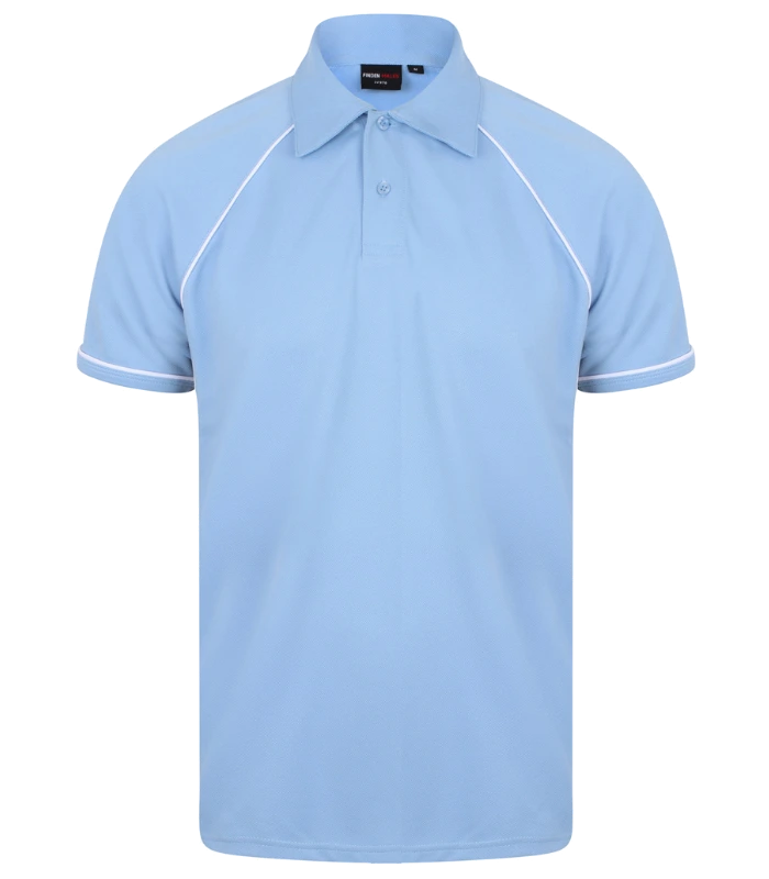 Finden + Hales Finden + Hales Performance Piped Polo Shirt in S/N/W