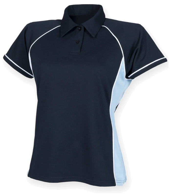 Finden + Hales Finden + Hales Ladies Performance Piped Polo Shirt in N/S/W