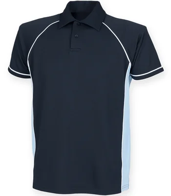 Finden + Hales Finden + Hales Kids Performance Piped Polo Shirt in Black/White