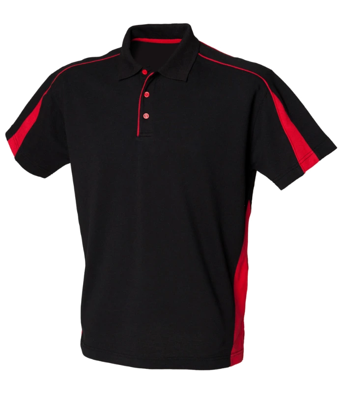 Finden + Hales Finden + Hales Club Poly/Cotton Piqué Polo Shirt in BK/RD