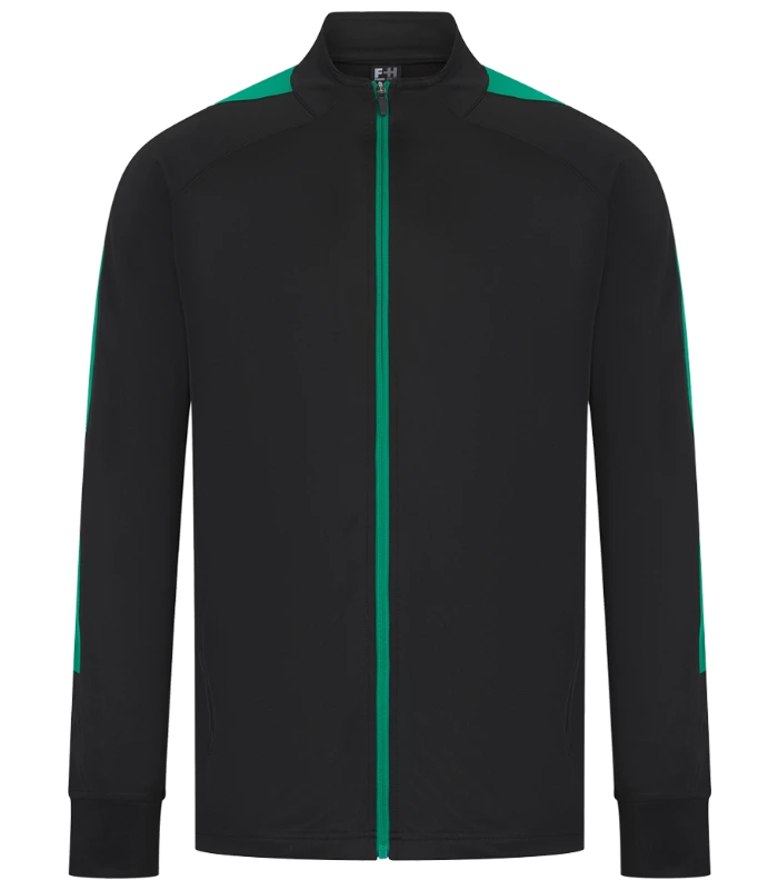 Finden + Hales Finden + Hales Knitted Tracksuit Top in BK/EM