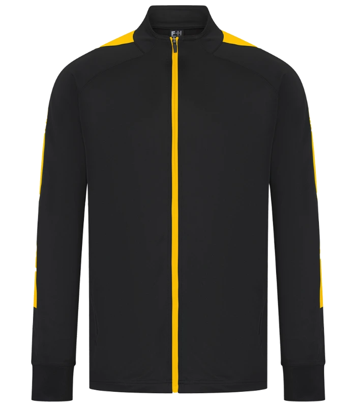 Finden + Hales Finden + Hales Knitted Tracksuit Top in BK/GO