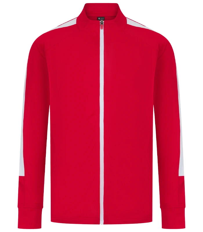 Finden + Hales Finden + Hales Knitted Tracksuit Top in RD/WH