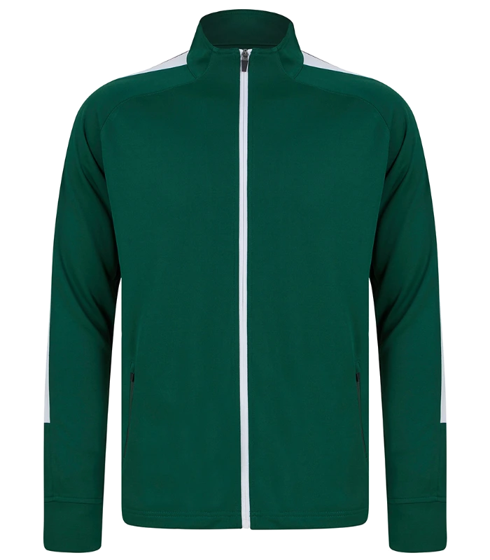 Finden + Hales Finden + Hales Kids Knitted Tracksuit Top in Bottle Green/White
