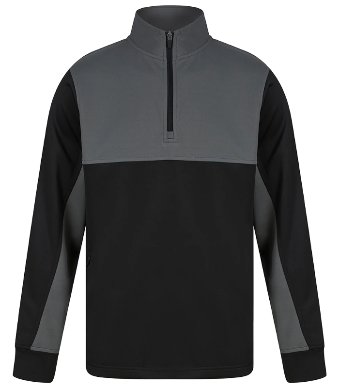 Finden + Hales Finden + Hales 1/4 Zip Tracksuit Top in BK/GT