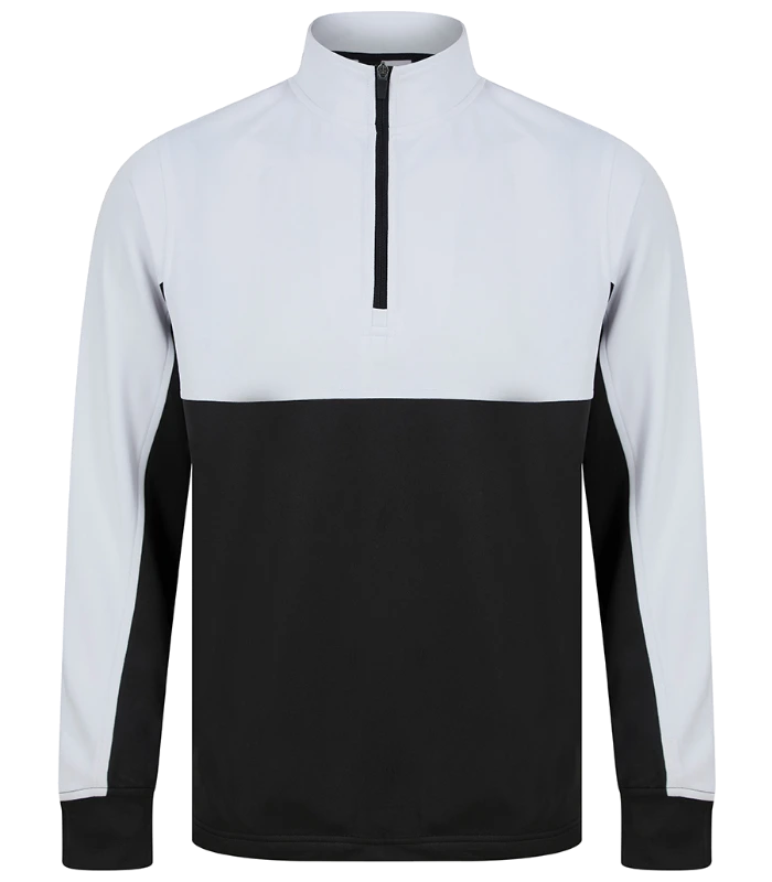 Finden + Hales Finden + Hales 1/4 Zip Tracksuit Top in BK/WH