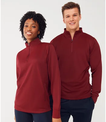 Finden + Hales Finden + Hales 1/4 Zip Tracksuit Top in Burgundy/Burgundy