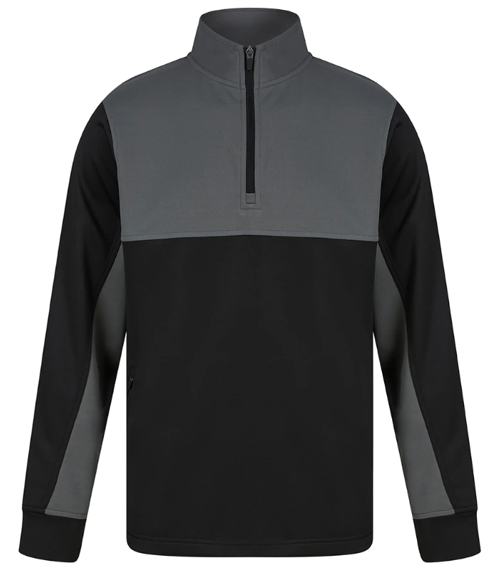 Finden + Hales Finden + Hales Kids 1/4 Zip Tracksuit Top in Black/Gunmetal