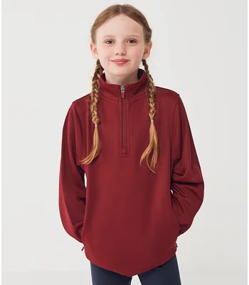 Finden + Hales Finden + Hales Kids 1/4 Zip Tracksuit Top in Burgundy/Burgundy