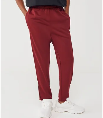 Finden + Hales Finden + Hales Kids Knitted Tracksuit Pants in Burgundy/Burgundy