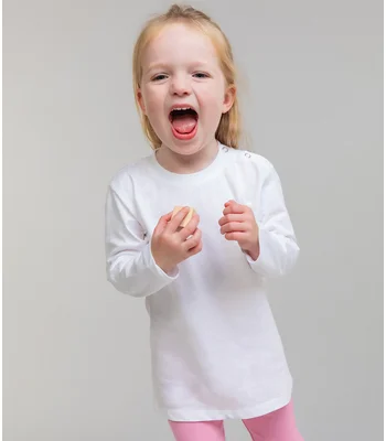 Larkwood Larkwood Baby/Toddler Long Sleeve T-Shirt in BLK