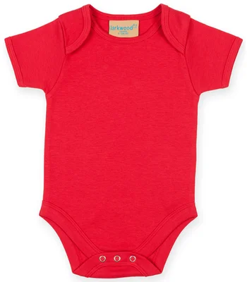 Larkwood Larkwood Short Sleeve Baby Bodysuit in RED