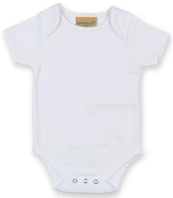 Larkwood Larkwood Short Sleeve Baby Bodysuit in WHI