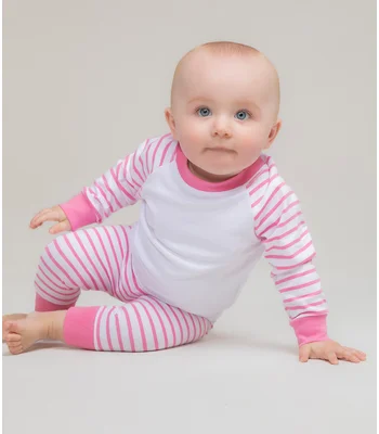 Larkwood Larkwood Baby/Toddler Striped Pyjamas in NV/WH