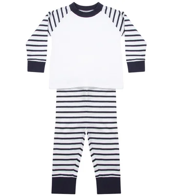 Larkwood Larkwood Baby/Toddler Striped Pyjamas in NV/WH