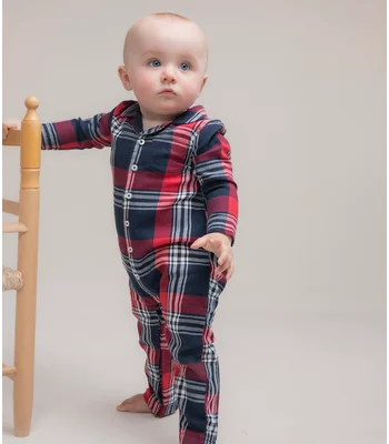Larkwood Larkwood Baby/Toddler Tartan All In One in RD/NV