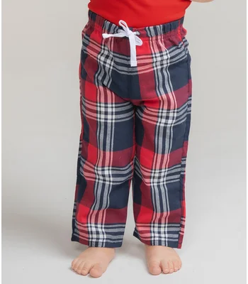 Larkwood Larkwood Baby/Toddler Tartan Lounge Pants in WH/PI