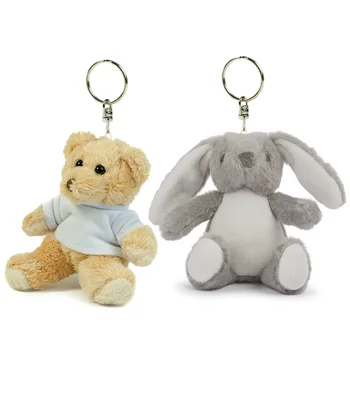 Mumbles Mumbles Key Ring in Grey Bunny