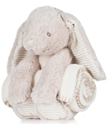 Mumbles Mumbles Rabbit and Blanket Set in Cream
