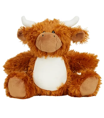 Mumbles Mumbles Zippie Highland Cow in Brown