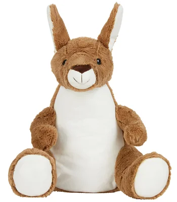 Mumbles Mumbles Zippie Kangaroo in Mid Brown