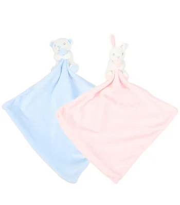 Mumbles Mumbles Animal Comforter with Rattle in Pink Rabbit