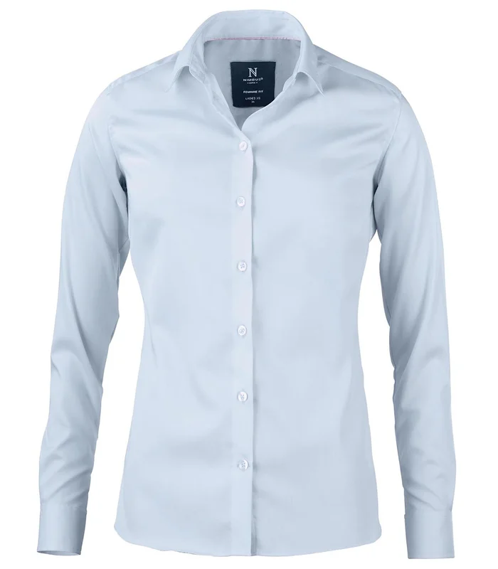 Nimbus Nimbus Wommes Portland super non-iron business shirt in Light Blue