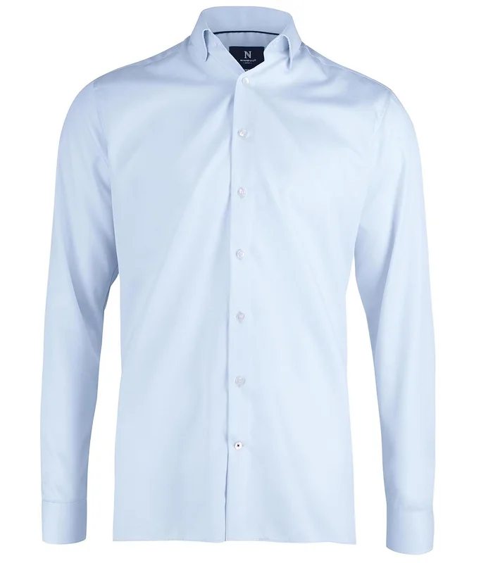 Nimbus Nimbus Portland modern fit super non-iron business shirt in Light Blue