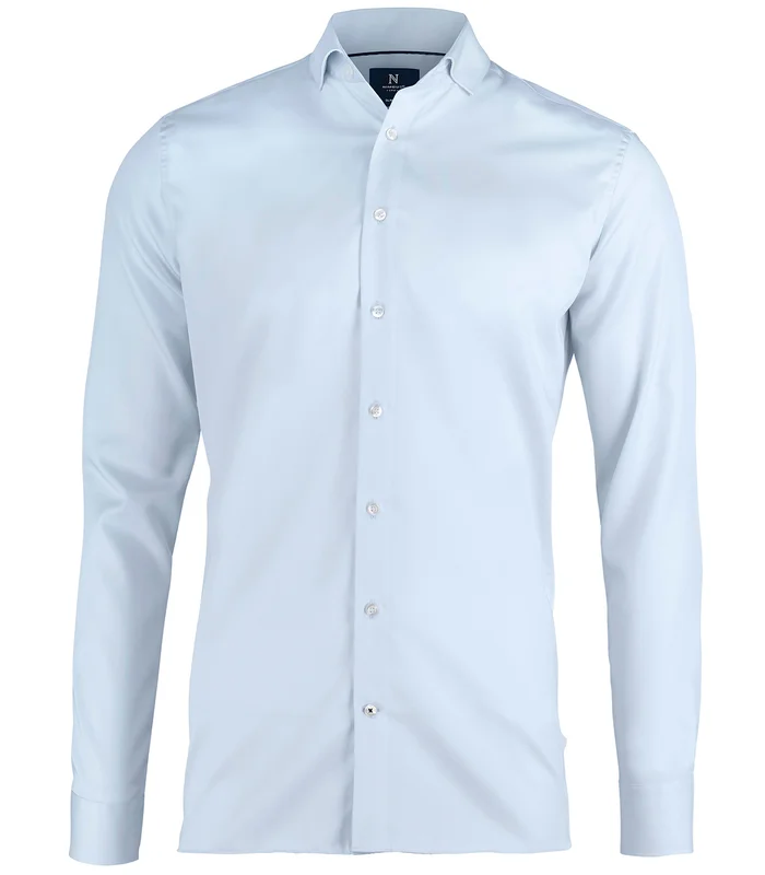 Nimbus Nimbus Portland slim fit super non-iron business shirt in Light Blue