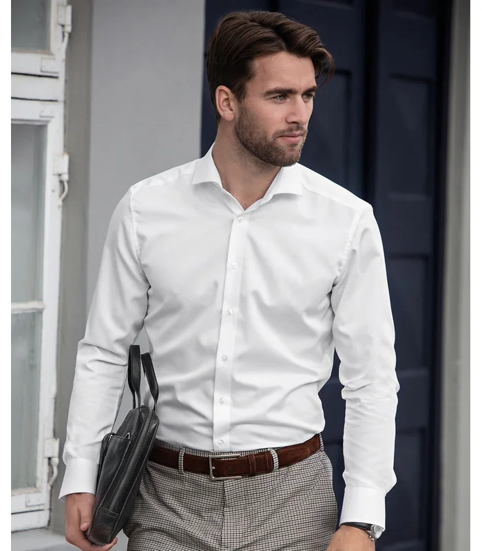 Nimbus Nimbus Portland slim fit super non-iron business shirt in Light Blue