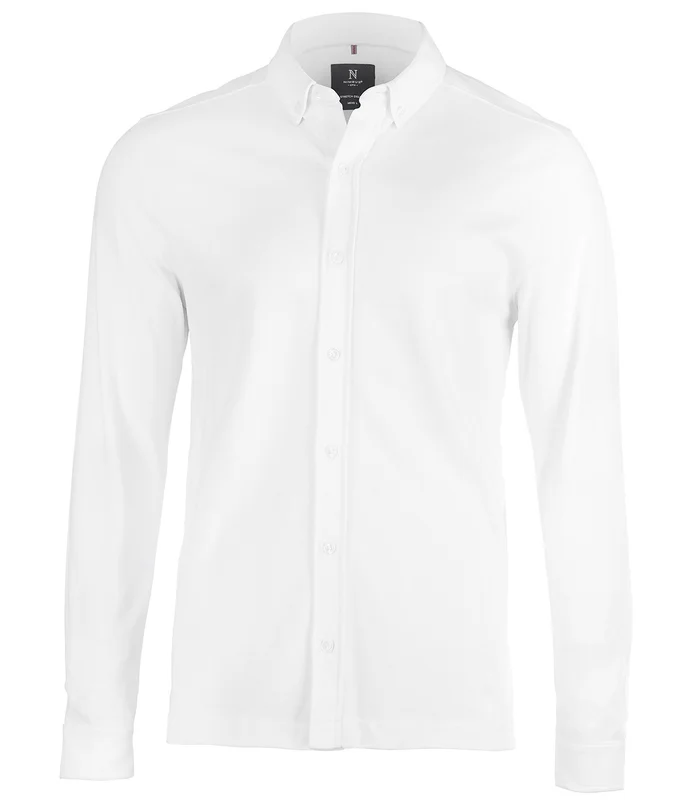 Nimbus Nimbus Kingston stretch deluxe piqué shirt in White