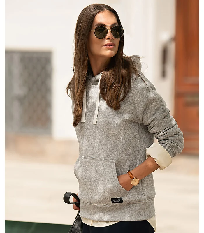 Nimbus Nimbus Womens Brownsville  fashionable hooded sweatshirt in Black