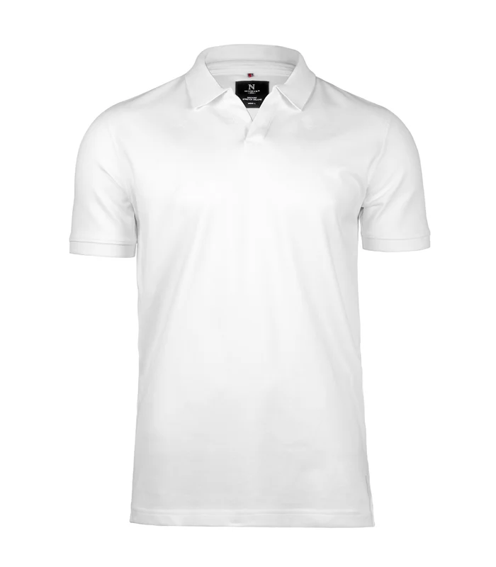 Nimbus Nimbus Harvard v-neck stretch deluxe polo in White