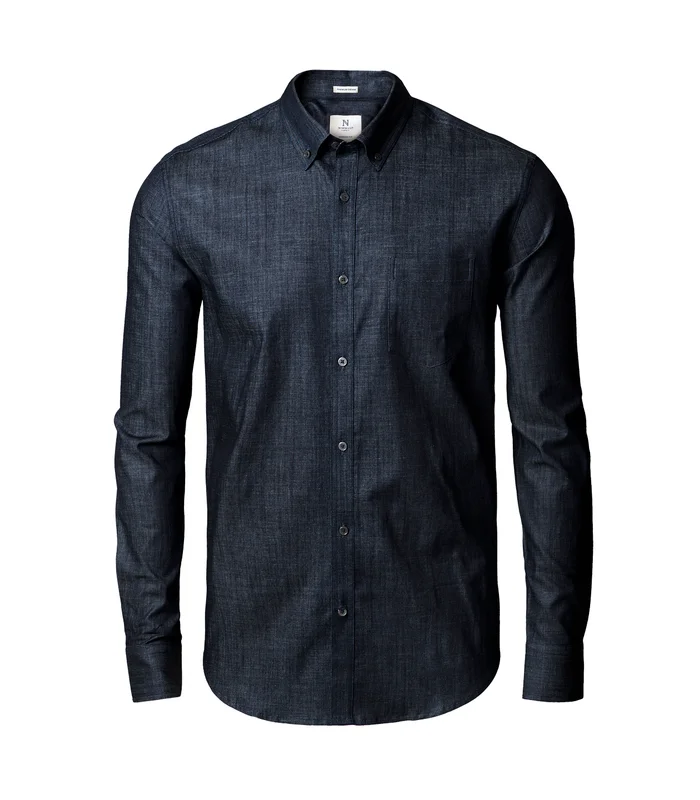 Nimbus Nimbus Torrance modern fit raw and stylish denim shirt in Indigo Blue