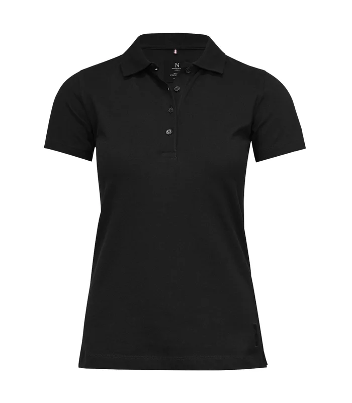 Nimbus Nimbus Womens Harvard classic stretch deluxe polo in Black