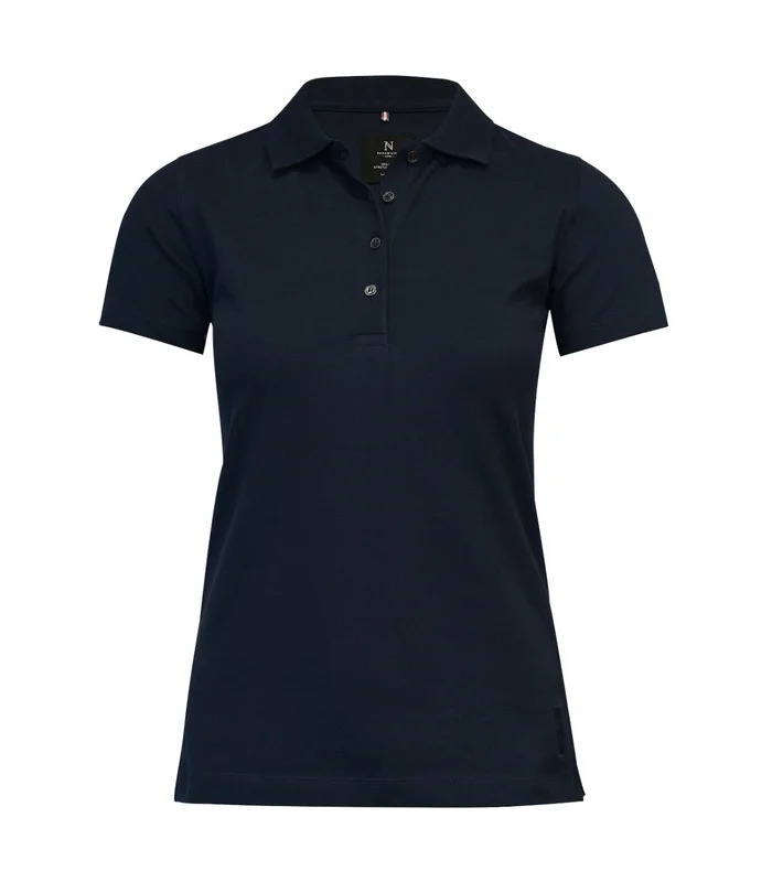 Nimbus Nimbus Womens Harvard classic stretch deluxe polo in Dark Navy