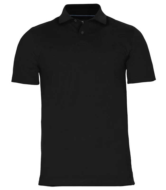 Nimbus Nimbus Princeton - Stretch deluxe cutaway polo in Black