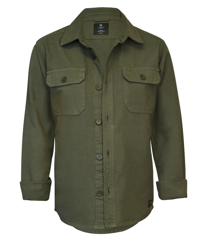 Nimbus Nimbus Napa unisex  versatile overshirt in Light Olive