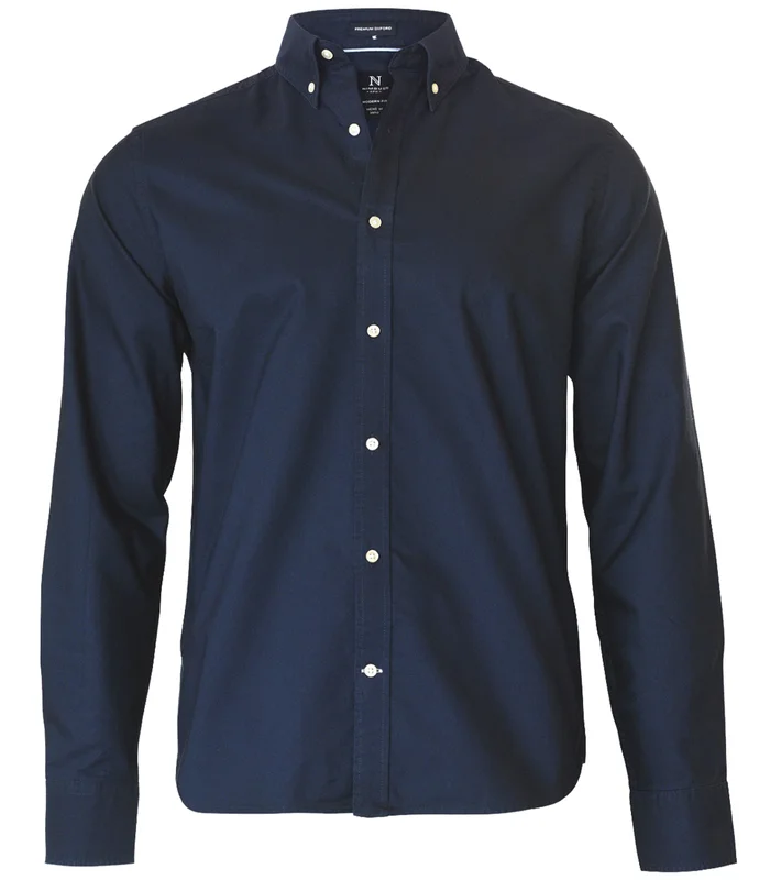 Nimbus Nimbus Rochester modern fit  classic Oxford shirt in Ocean Blue