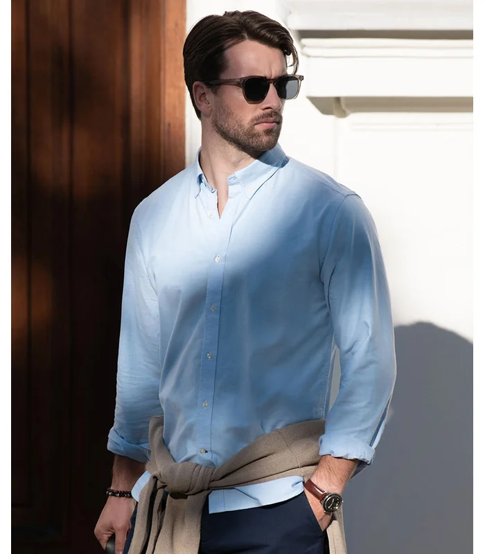 Nimbus Nimbus Rochester modern fit  classic Oxford shirt in Light Blue